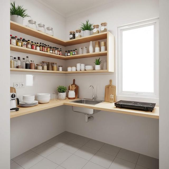 Desain Dapur Kecil Ukuran 3x3 Tapi Terasa Lega