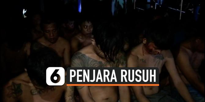 VIDEO: Aksi Petugas Gabungan Tangani Rusuh Penjara Manado