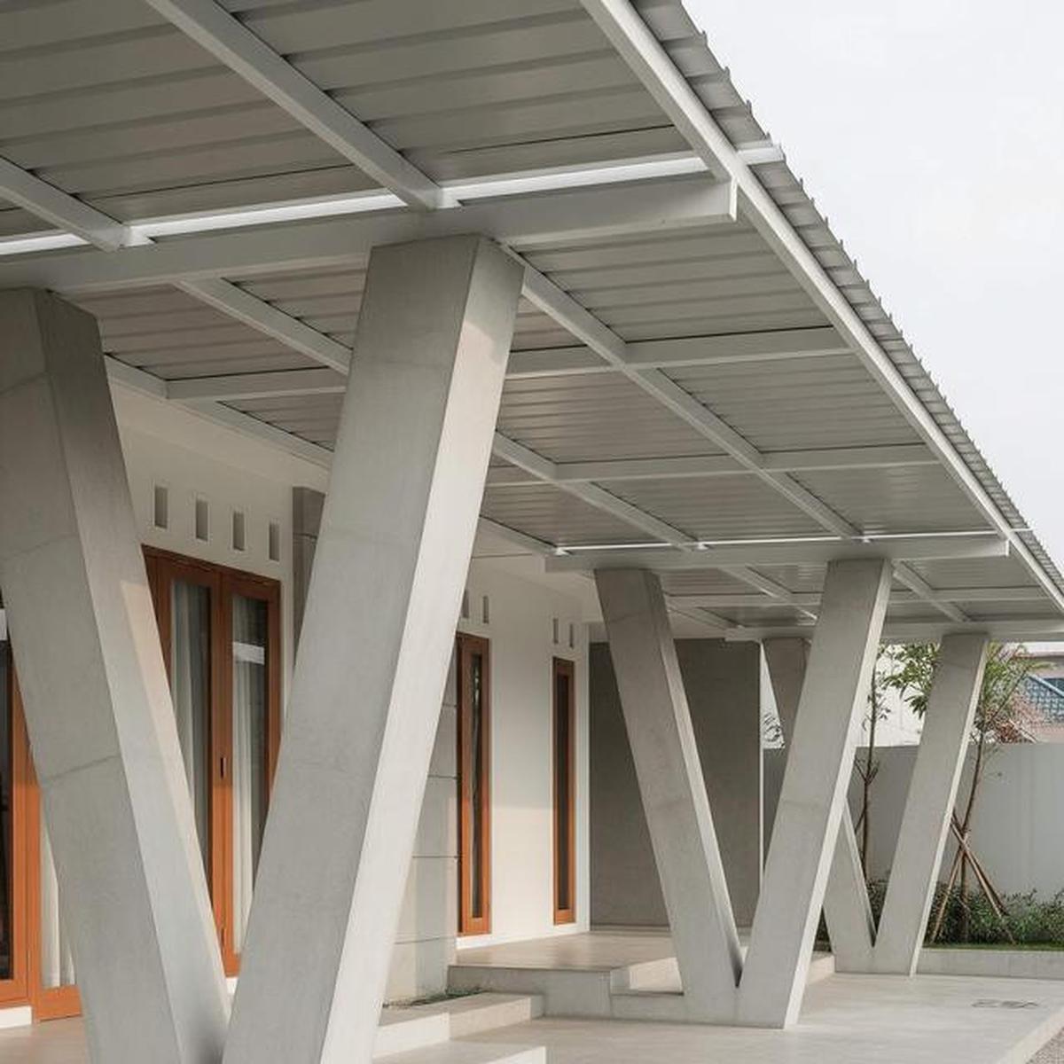 7 Model Kanopi Bahan Besi Beton dan Hollow untuk Rumah Minimalis Tren 2025
