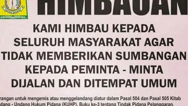 Imbauan tidak memberi sumbangan