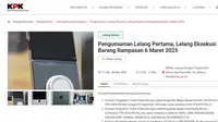 Lelang Barang Rampasan KPK hingga 6 Maret 2025: Ada Ponsel, Logam Mulia, Tas Mewah, Mobil, hingga Apartemen