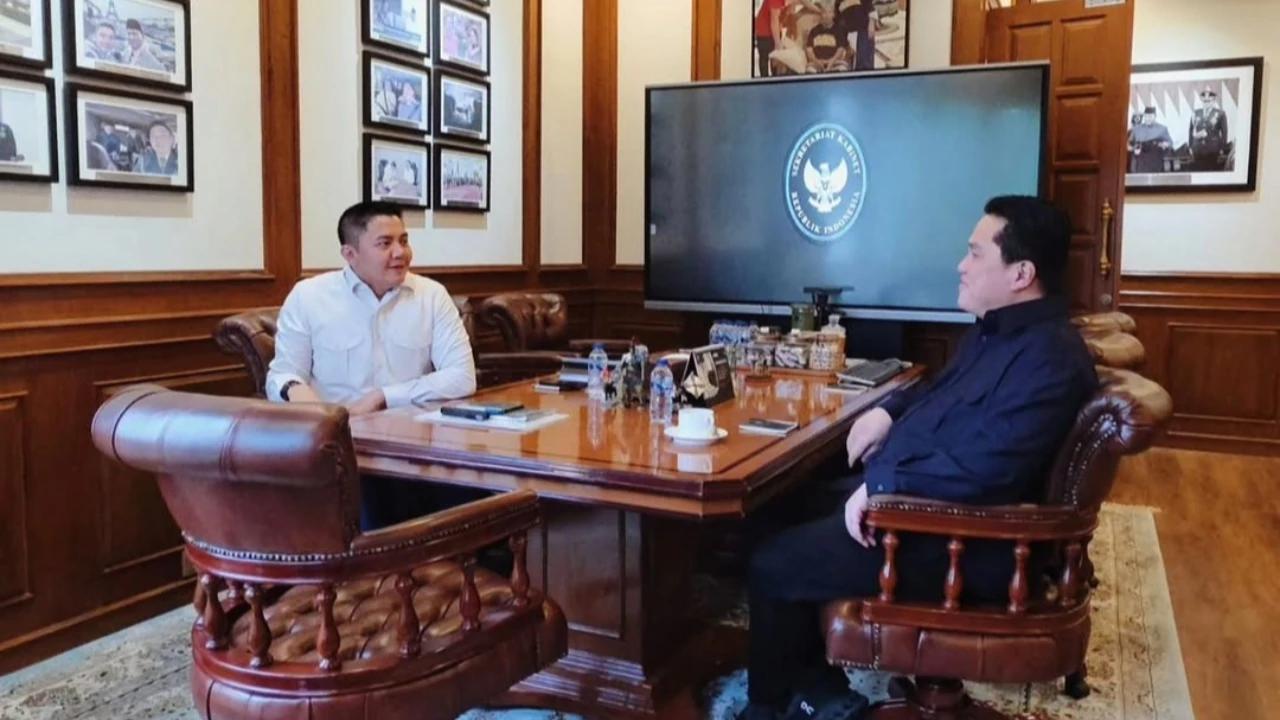 Temui Seskab Teddy, Erick Thohir Lapor Pemangkasan Permenpora dari 191 Jadi 4