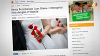 Pesta Pernikahan 1 Mempelai Pria dengan 2 Wanita Jadi Terpopuler