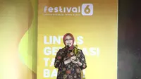 Ketua TP PKK Kota Pasuruan, Fatma Saifullah Yusuf dalam Anugerah Inspiratif Liputan6.com yang berlangsung di The Dome, Senayan Park, Sabtu (8/7/2023). (Liputan6.com/Herman Zakharia)