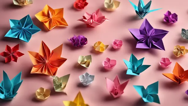 cara membuat bunga dari kertas origami