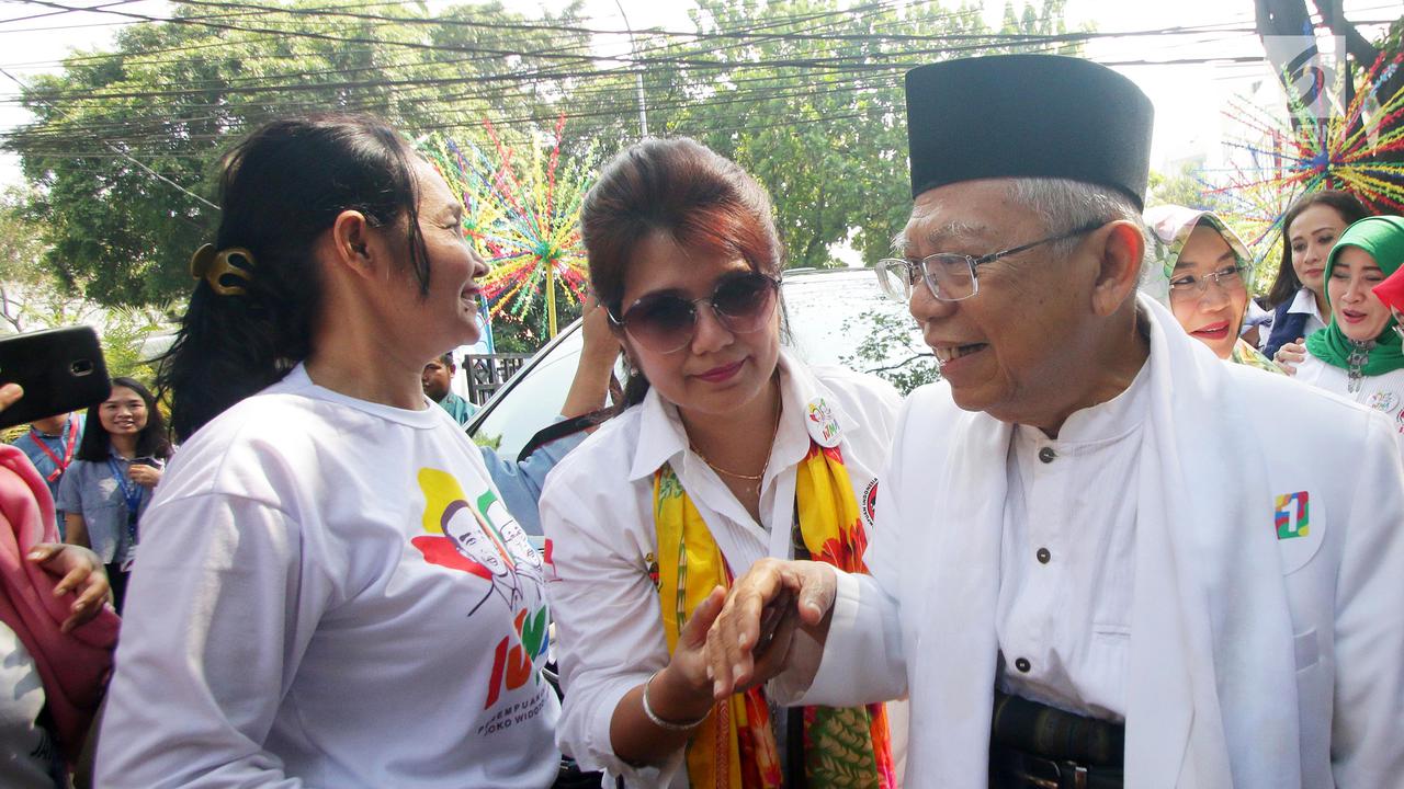 Bersama Istri, Ma'ruf Amin Hadiri Deklarasi Dukungan P-IJMA