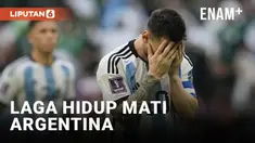 Partai wajib menang tengah diusung Lionel Messi bersama timnas Argentina di ajang Piala Dunia 2022 jelang laga kedua grup c kontra Meksiko. Jika kalah, Argentina akan tersingkir lebih awal di Piala Dunia Qatar.