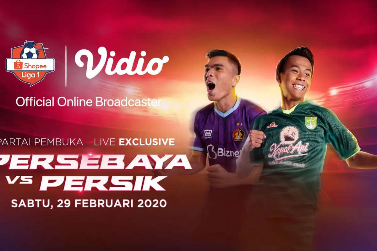 Saksikan Laga Pembuka Shopee Liga 1 Antara Persebaya VS Persik Hany di Vidio1