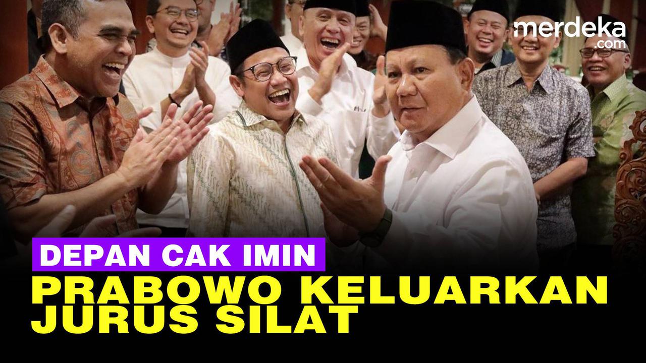 VIDEO: Ditanya soal Cawapres, Prabowo Mendadak Keluarkan Jurus Silat Depan Cak Imin