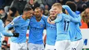 5. Manchester City - Bintang 5 (Attack 85 – Midfield 87 – Defence 83) Pemain terbaik (Kevin De Bruyne (OVR 91), Sergio Aguero (OVR 89), David Silva (OVR 89) (AFP/Lindsay Parnaby)