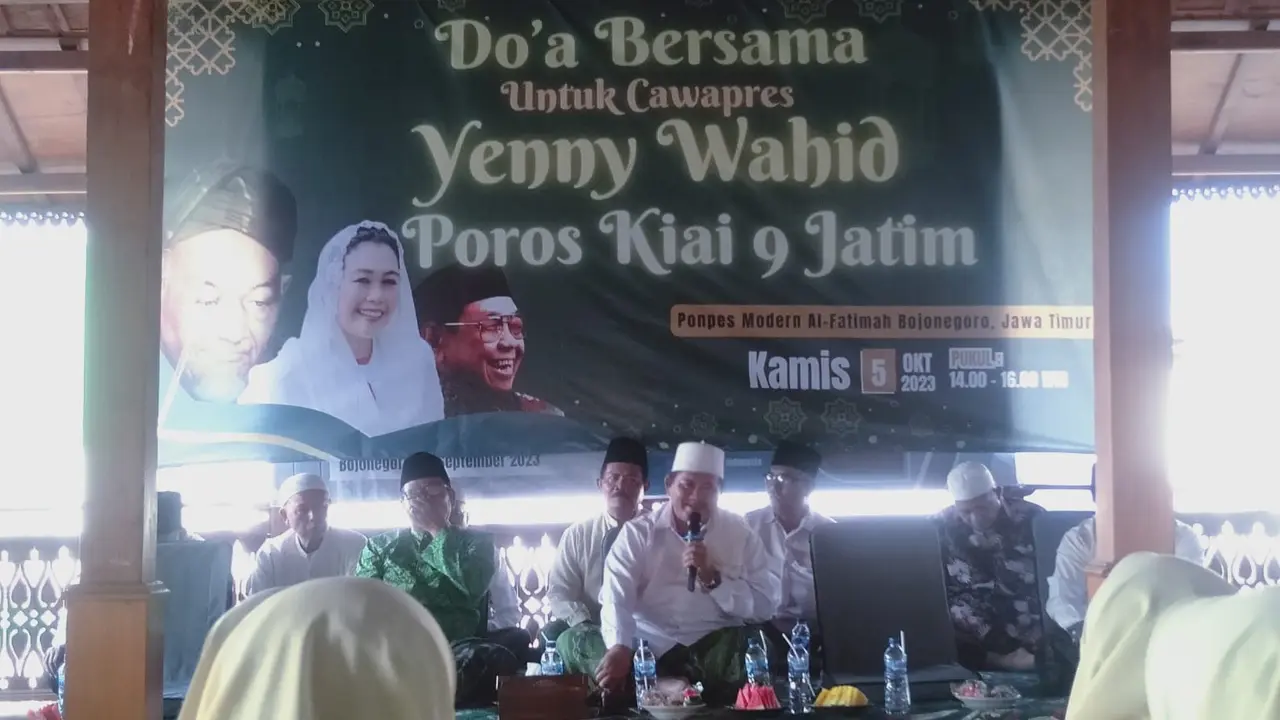 Sembilan pengasuh utama  pondok pesantren besar di Jawa Timur menggelar silaturahmi dan doa bersama di pondok pesantren Al Fatimah, Bojonegoro. (Istimewa)