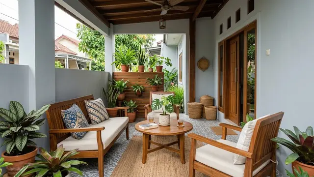 12 Warna Cat untuk Teras yang Banyak Menggunakan Furnitur Kayu, Hadirkan Kesan Natural