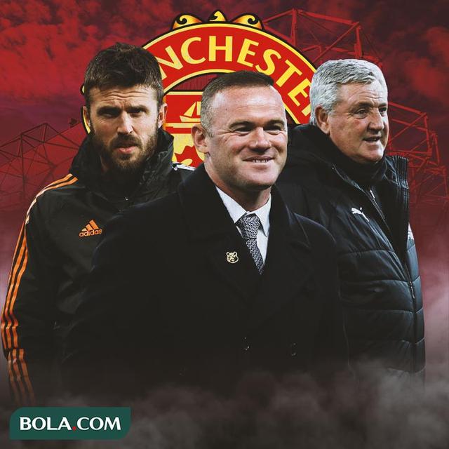 Manchester United - Michael Carrick, Wayne Rooney, Steve Bruce