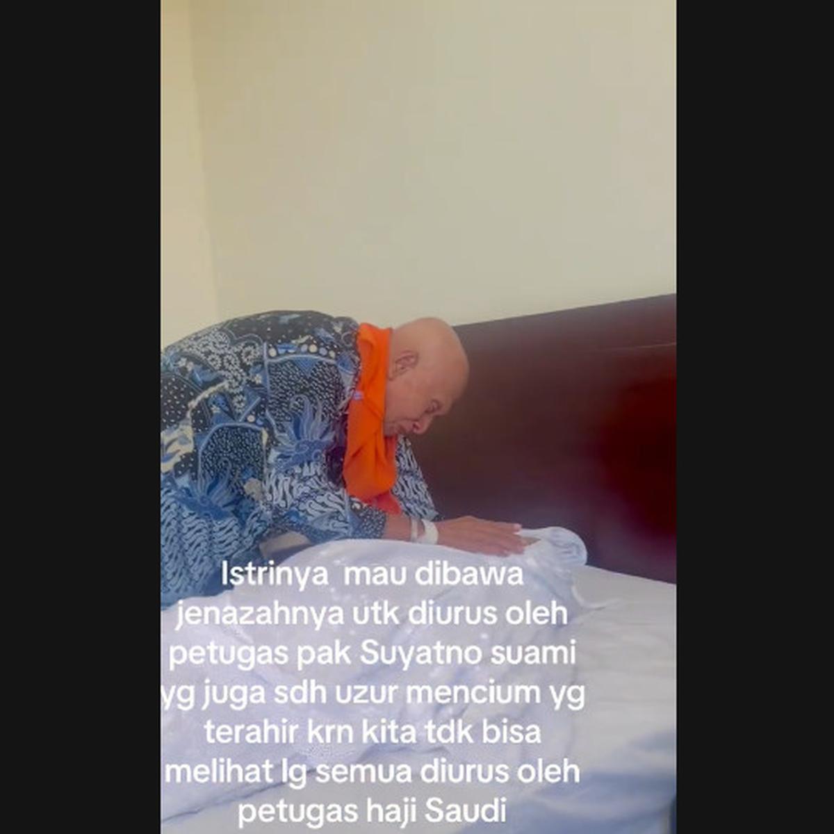 Banjir Air Mata, Momen Haru Kakek Jemaah Haji Cium Sang Istri untuk Terakhir Kali karena Meninggal di Tanah Suci