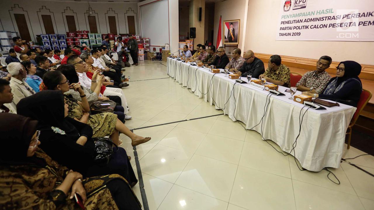 PHOTO: KPU Umumkan Hasil Verifikasi Ulang 9 Partai Politik