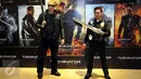 Peserta Cinemaholic bergaya di photo booth jelang menyaksikan film Terminator Genisys di Gandaria City XXI, Jakarta, Rabu (24/6/2015). Terminator Genisys' menceritakan tentang kehidupan di tahun 2029.(Liputan6.com/Panji Diksana)