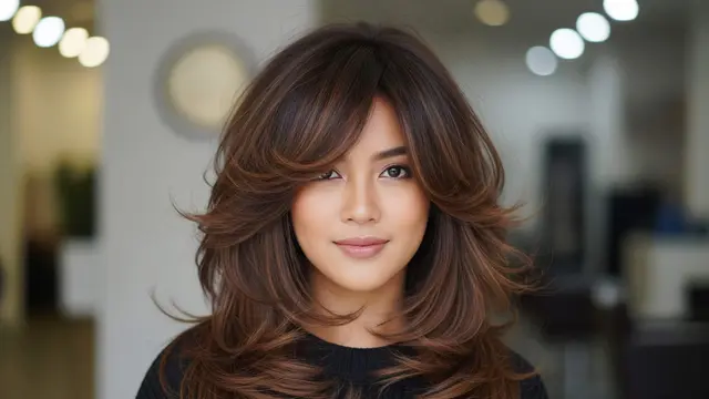 Model Rambut Wanita Panjang Blow ala Salon