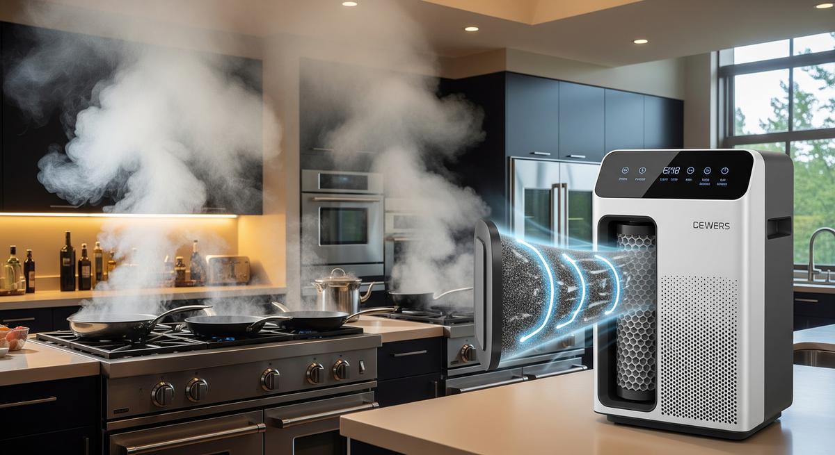 Ilustrasi Cara Membuat Ventilasi Dapur Lebih Lancar dengan Air Purifier