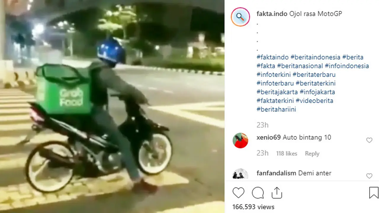 Seperti dilansir @fakta.indo, terlihat pengemudi dengan makanan yang berada di bagian belakang tak sabar menanti lampu lalu lintas berwarna hijau.