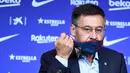 Josep Maria Bartomeu dan mantan penasehatnya, Jaume Masferrer mempunyai hak diam dan tidak bersaksi dalam pengadilan yang digelar hari ini (3/3/2021) di Pengadilan Tinggi Catalonia. (AFP/Josep Lago)