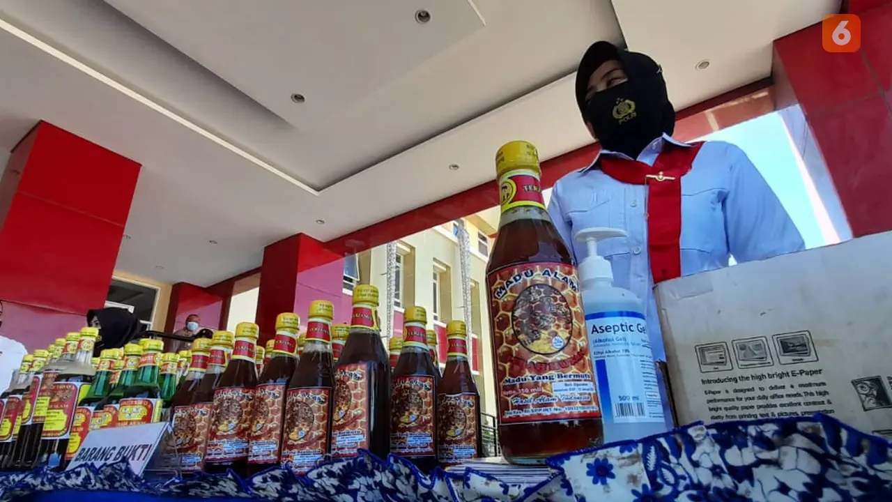 produk madu palsu yang disita Polda Sulteng