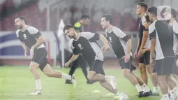 Laga antara timnas Indonesia melawan Arab Saudi akan berlangsung di Stadion Utama Gelora Bung Karno, Senayan, Jakarta. (Liputan6.com/Angga Yuniar)