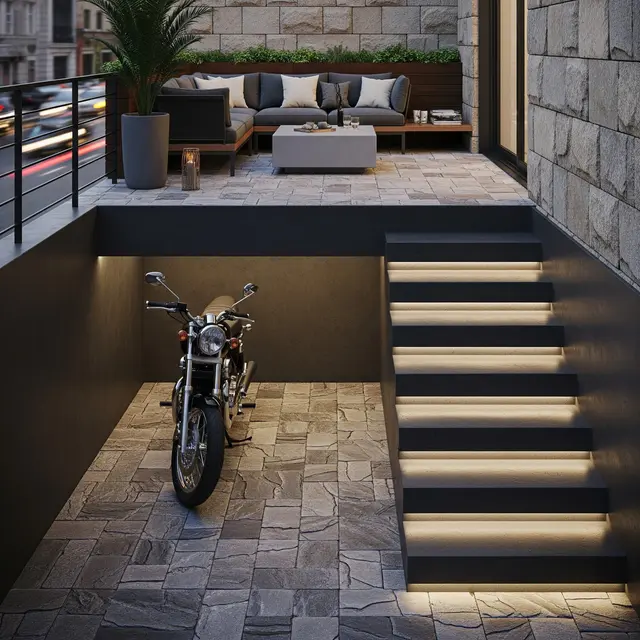 Desain Teras Rumah Sempit Tapi Tetap Muat Motor