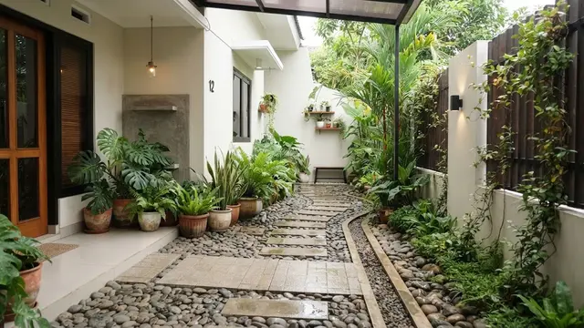 Model Selasar Samping Rumah yang Sempit