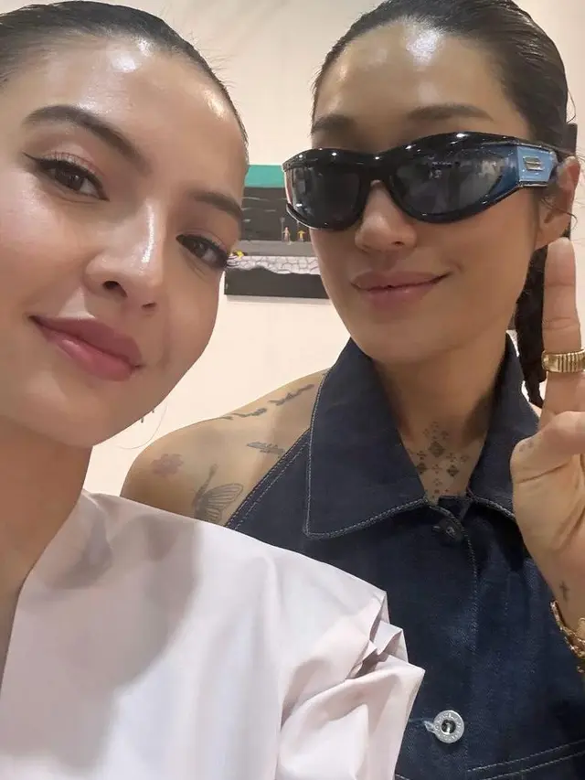Circlenya Berkelas, 6 Gaya Raline Shah Pamer Foto Bareng G-Dragon, PSY, hingga Rain di Seoul