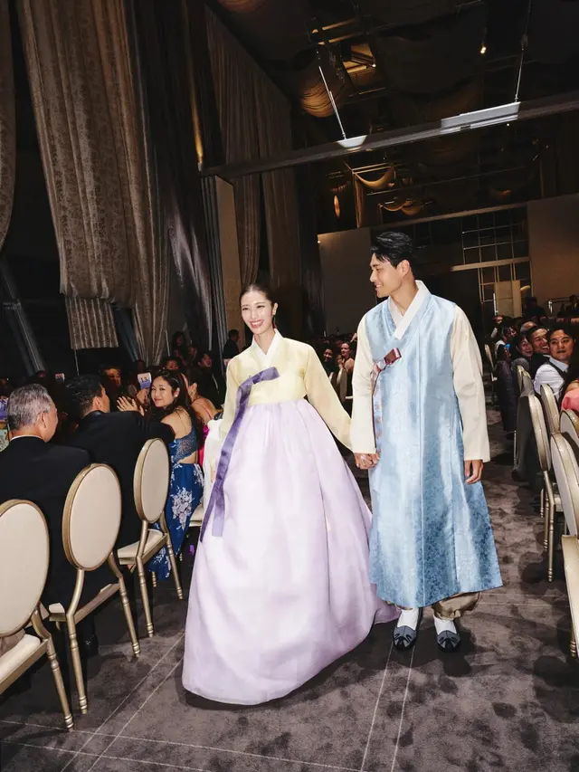 Ejae KPop Demon Hunters Menikah, Tampil Menawan Berbalut Gaun Danielle Frankel dan Hanbok Tradisional Korea