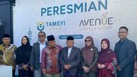 Wakil Presiden RI ke-13 K.H. Ma&rsquo;ruf Amin menghadiri peresmian kantor Tamsyi Tour dan Avenue Coffee &amp; Eatery di Depok. Ia mengapresiasi langkah Tamsyi sebagai penyelenggara perjalanan umroh yang mengedepankan inovasi dalam pelayanan (Istimewa)