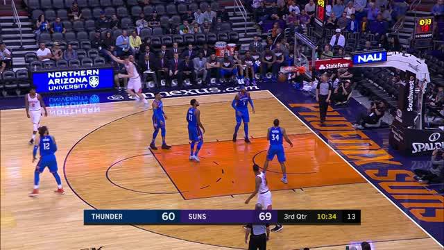 Berita video game recap NBA 2017-2018 antara Oklahoma City Thunder melawan Phoenix Suns dengan skor 124-116.