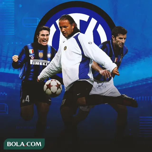 Inter Milan - Javier Zanetti, Sinisa Mihajlovic, Luis Figo