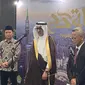 Dubes Arab Saudi untuk Indonesia Faisal Abdullah Amodi dan Dirjen Penyelenggaraan Haji dan Umrah Hilman Latief. (Liputan6com/Yasmina Shofa)