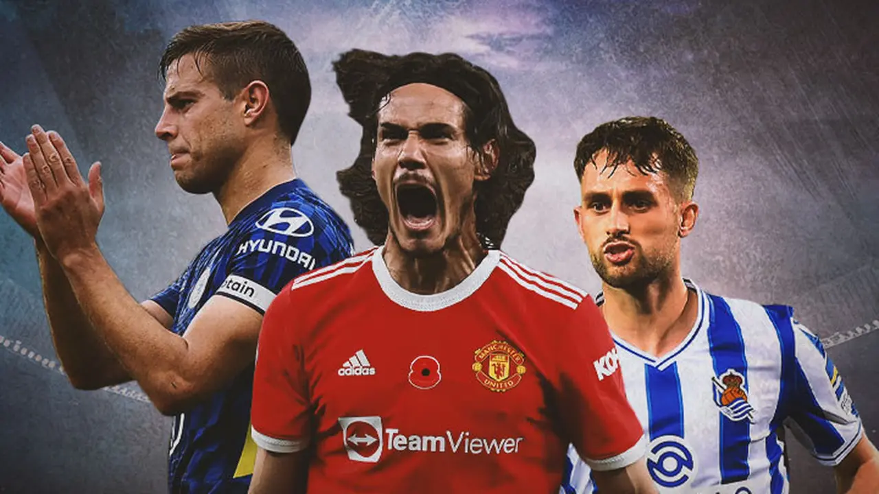 Ilustrasi - Cesar Azpilicueta, Edinson Cavani, Adnan Januzaj