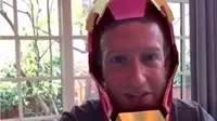 CEO Facebook Mark Zuckerberg menggunakan mask Iron Man milik Masquerade (Sumber: Business Insider).