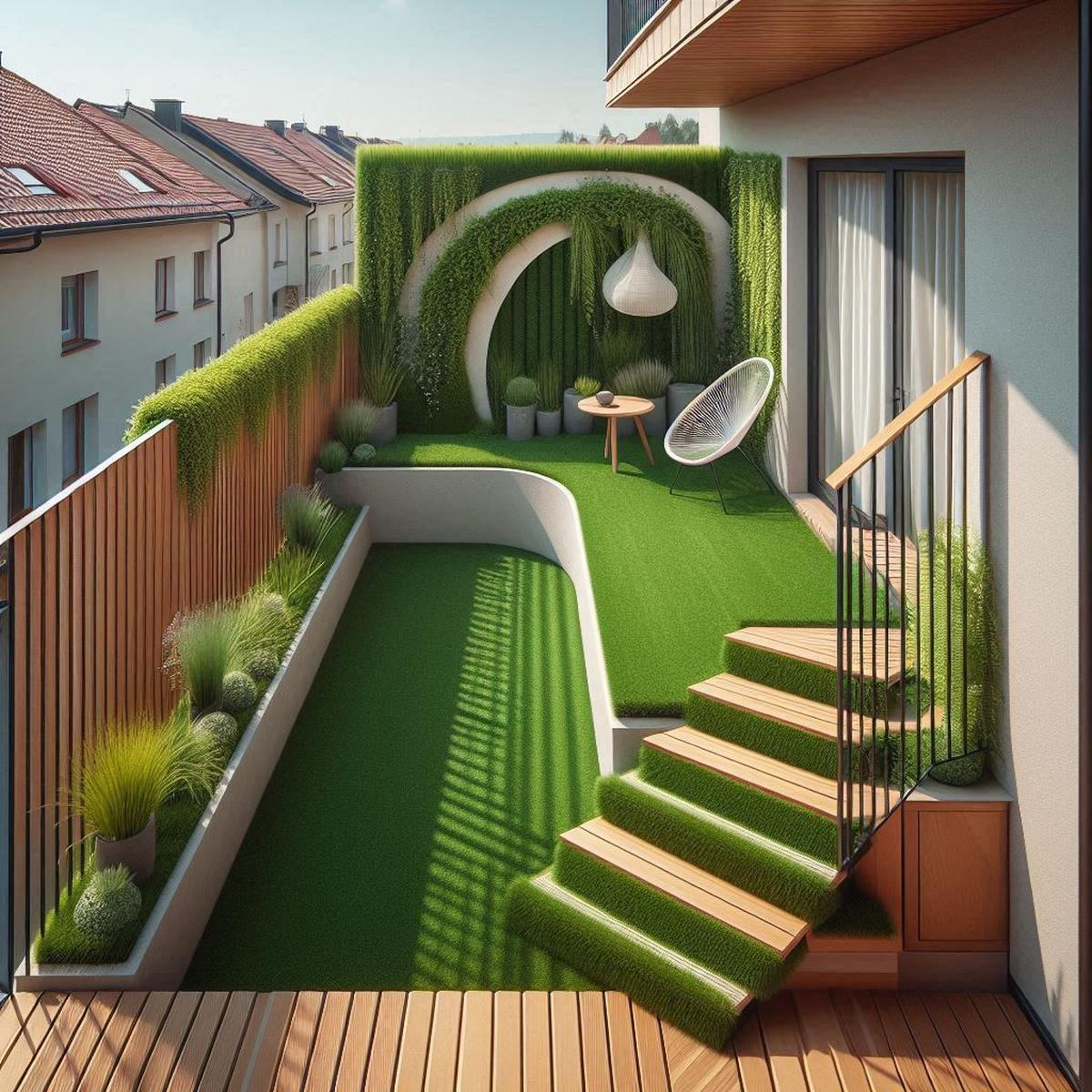 Desain Taman Rumput Sintetis