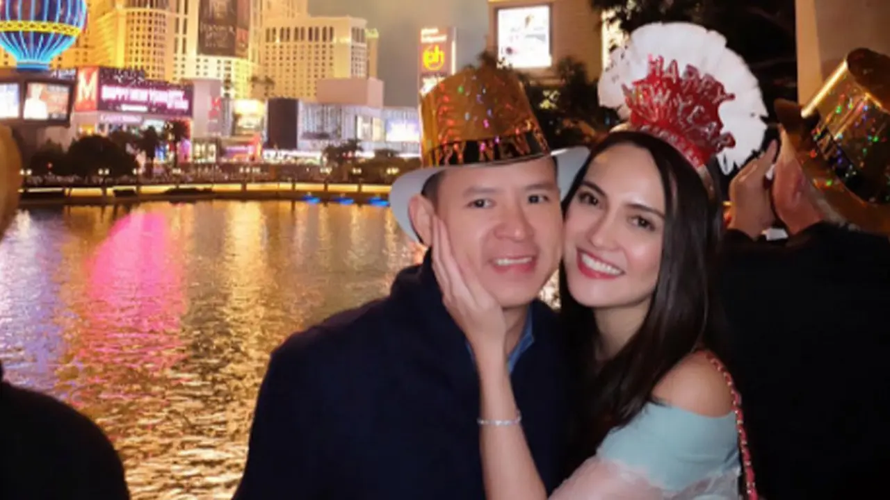 Shandy Aulia dan suami merayakan tahun baru di Las Vegas (Foto: Instagram)