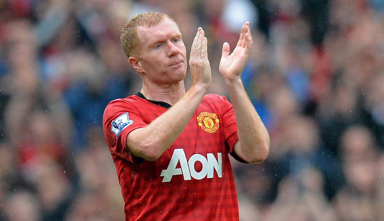 Paul Scholes (Manchester United) - Scholes menjadi pemain kedua yang hanya bermain untuk Manchester United sepanjang kariernya. Ia membela Manchester United dari tahun 1993-2013. (AFP/Andrew Yates)