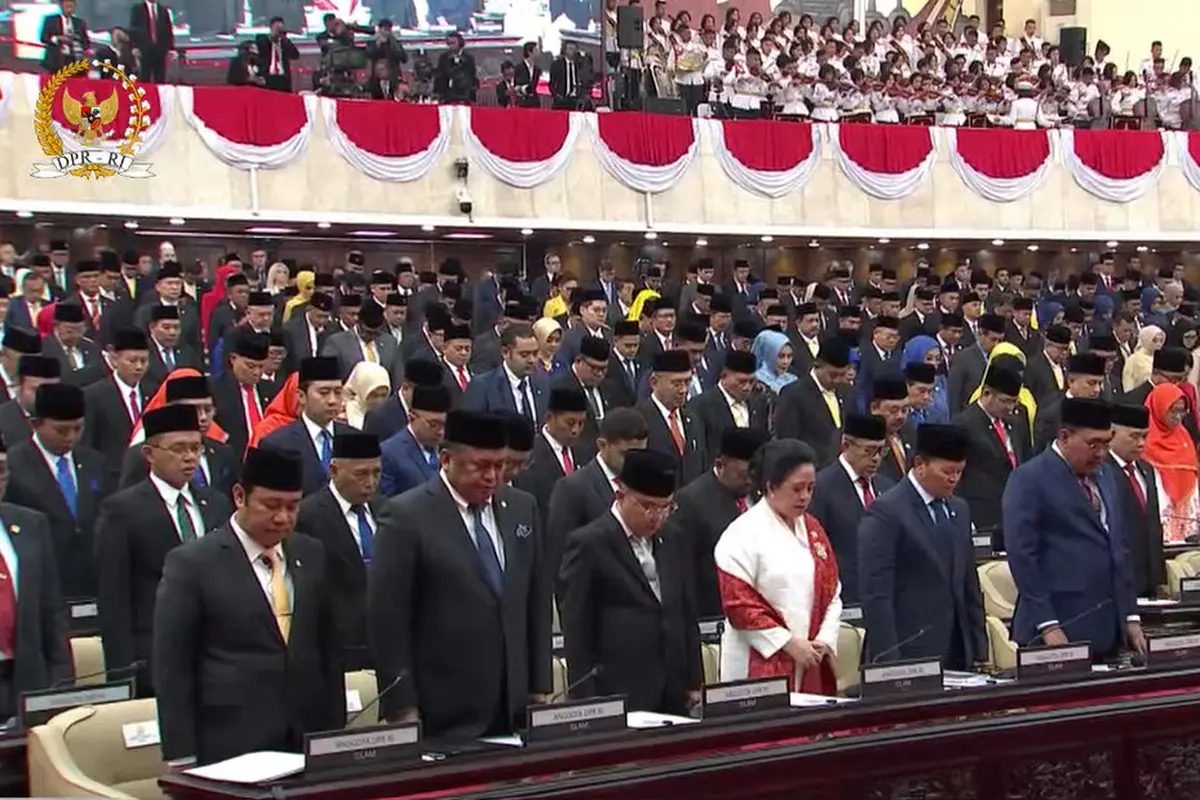 Pelantikan dan pembacaan sumpah dan janji anggota DPR periode 2024-2029, Selasa (1/10/2024).