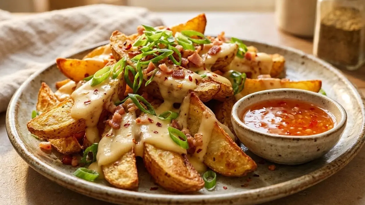 Resep potato wedges dengan saus keju