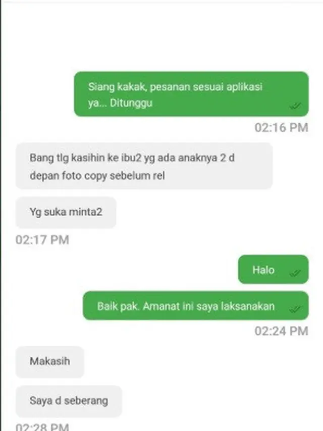 kisah kebaikan driver ojol