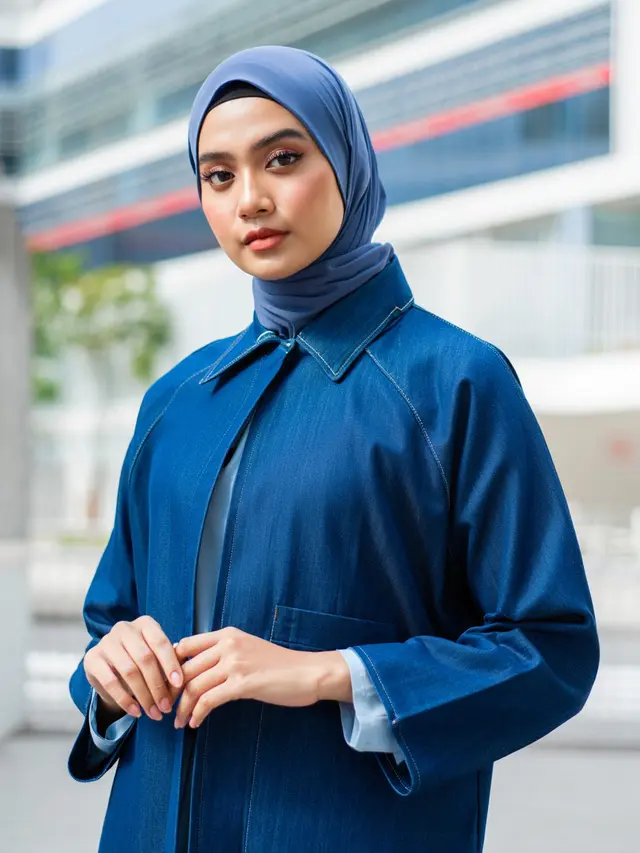 Outer Kerah Shanghai Modern Wanita Muslimah