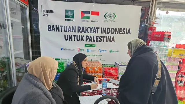 Bantuan terhadap warga Palestina dari penduduk Indonesia yang disalurkan melalui LAZISNU PBNU telah tiba di Gaza pada Senin (8/1/2024) (Istimewa)