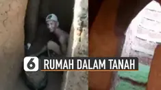 Beredar video rumah dalam tanah yang dibuat oleh seorang kakek selama 2 tahun.