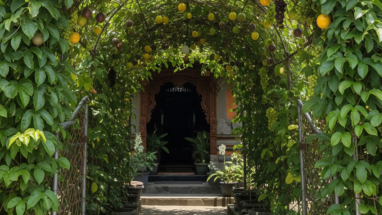 Inspirasi Model Gerbang Buah untuk Teras Rumah Desa