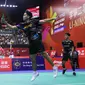 Ganda putra Indonesia Muhammad Shohibul Fikri/Daniel Marthin melaju ke babak 16 besar Hong Kong Open 2024 setelah menyingkirkan Daniel Lundgaard/Mads Vestergaard dari Denmark di Hong Kong&nbsp;Coliseum, Selasa (10/9). (foto: PP PBSI)