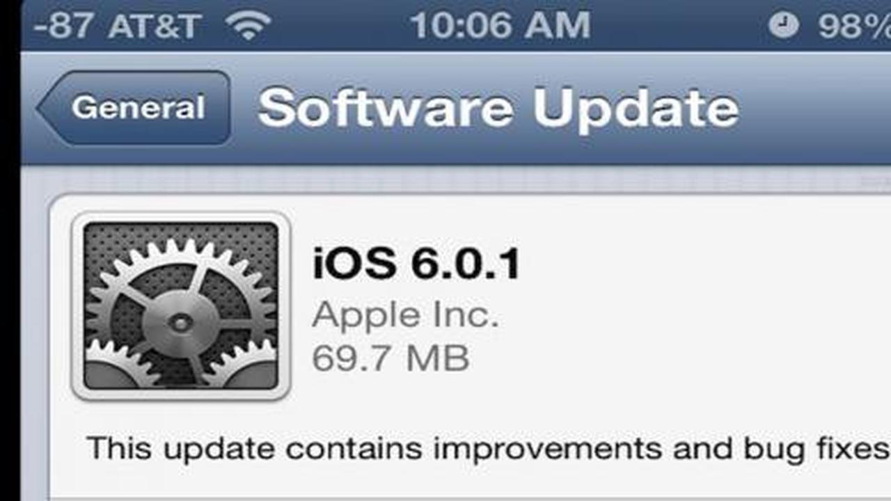 Apple hilangkan 'serangga' di iOS 6