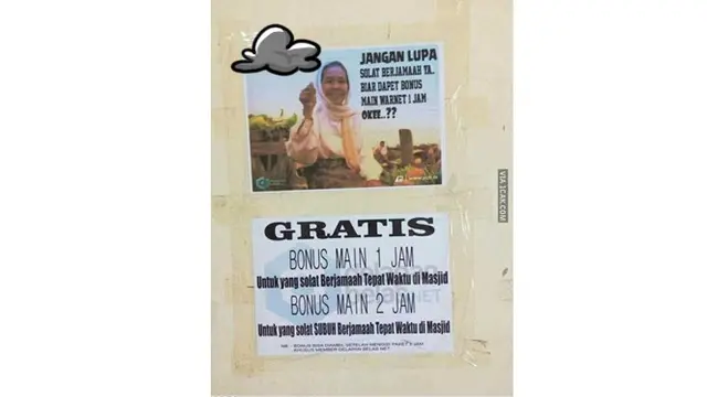 6 Tulisan Nyeleneh di Rental PS Ini Bikin Tepuk Jidat
