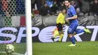 Matteo Politano menjadi penentu kemenangan Timnas Italia atas AS (AP)